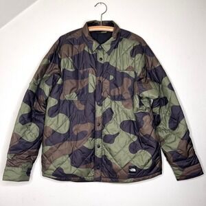 SOLD Mens Reversible Camo Black Quilted Shacket Coat Size XL Gorpcore